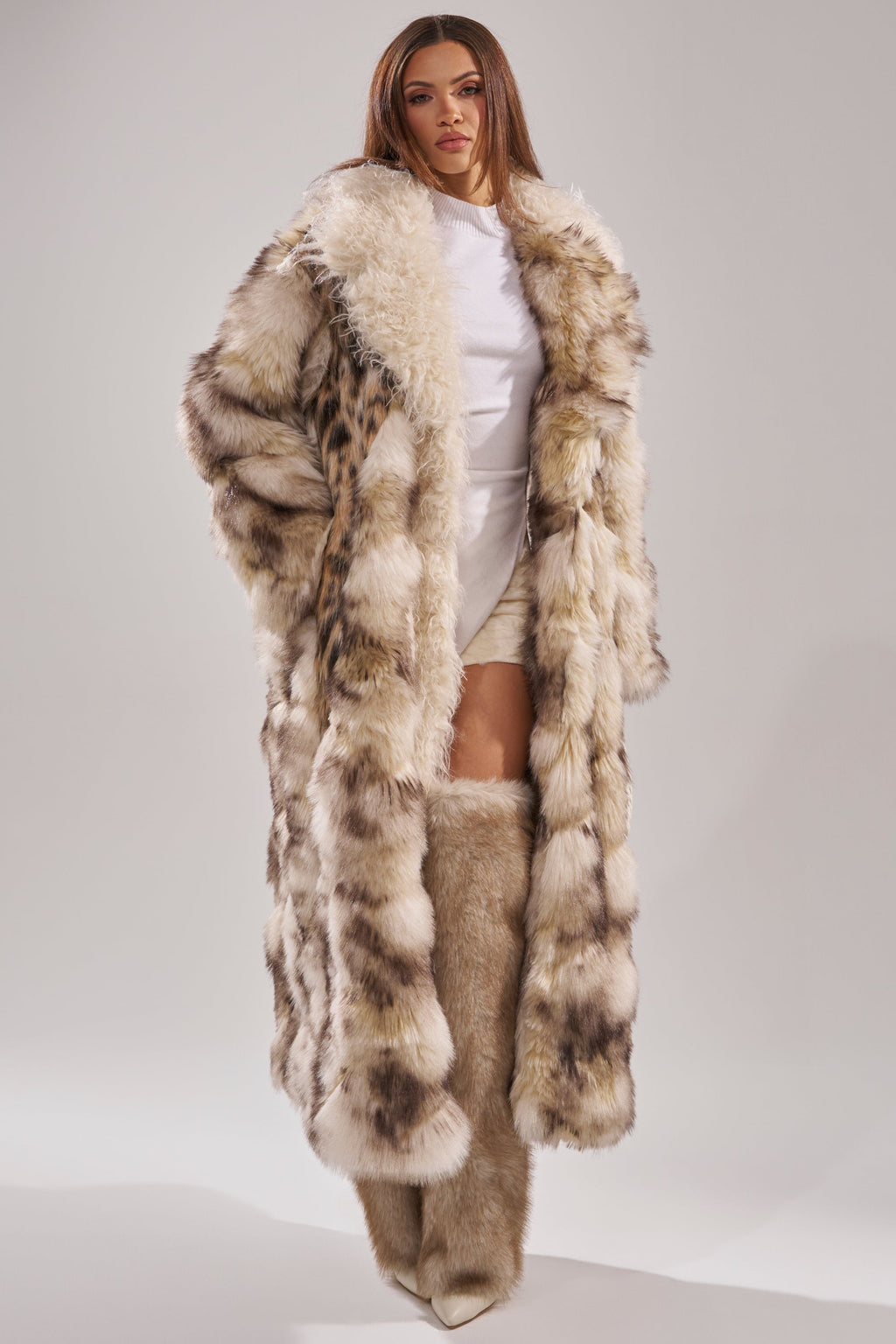 PARK AVENUE PATCHWORK FAUX FUR