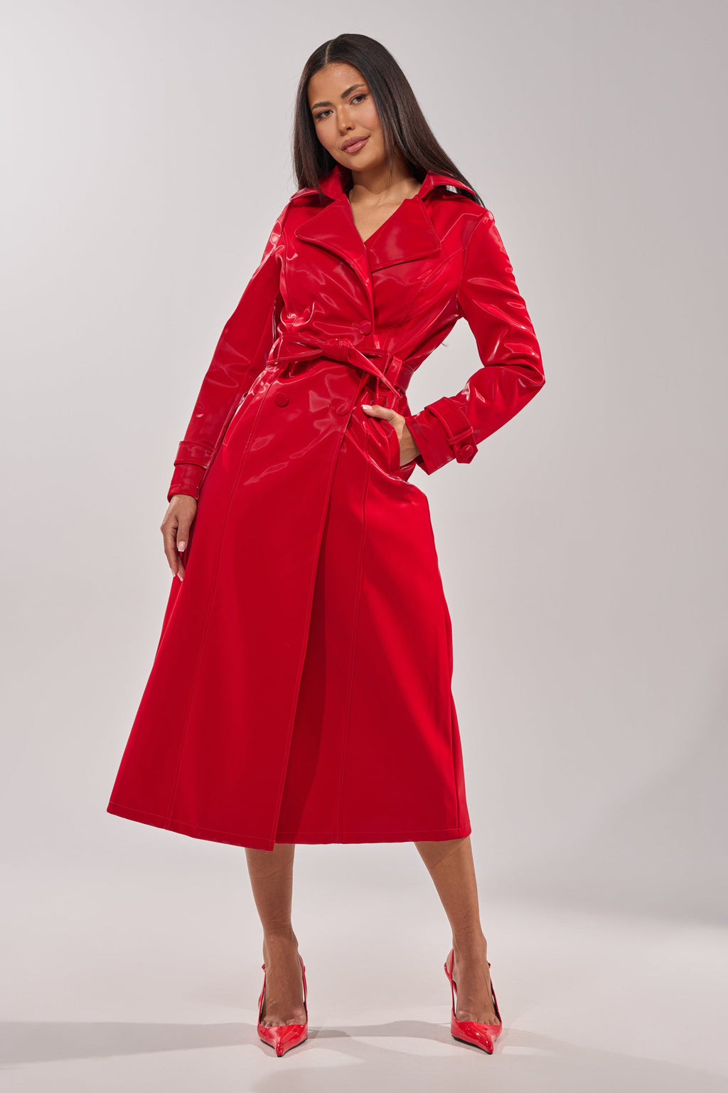 DOZEN ROSES LIQUID VELVET TRENCH
