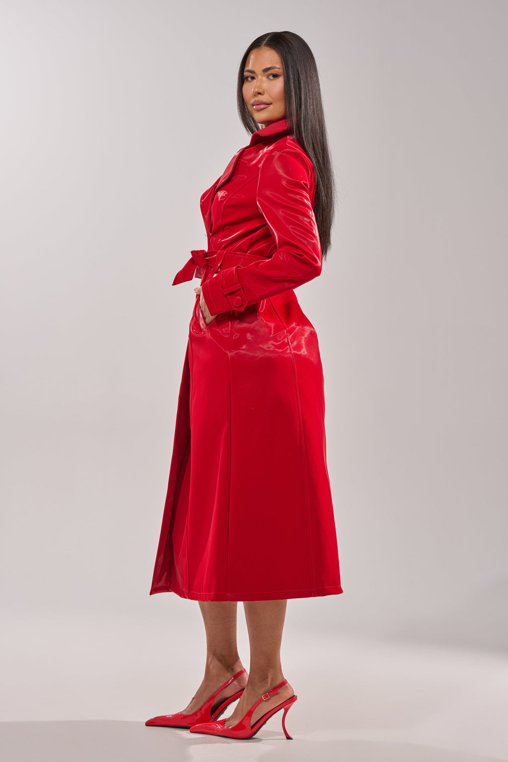 DOZEN ROSES LIQUID VELVET TRENCH
