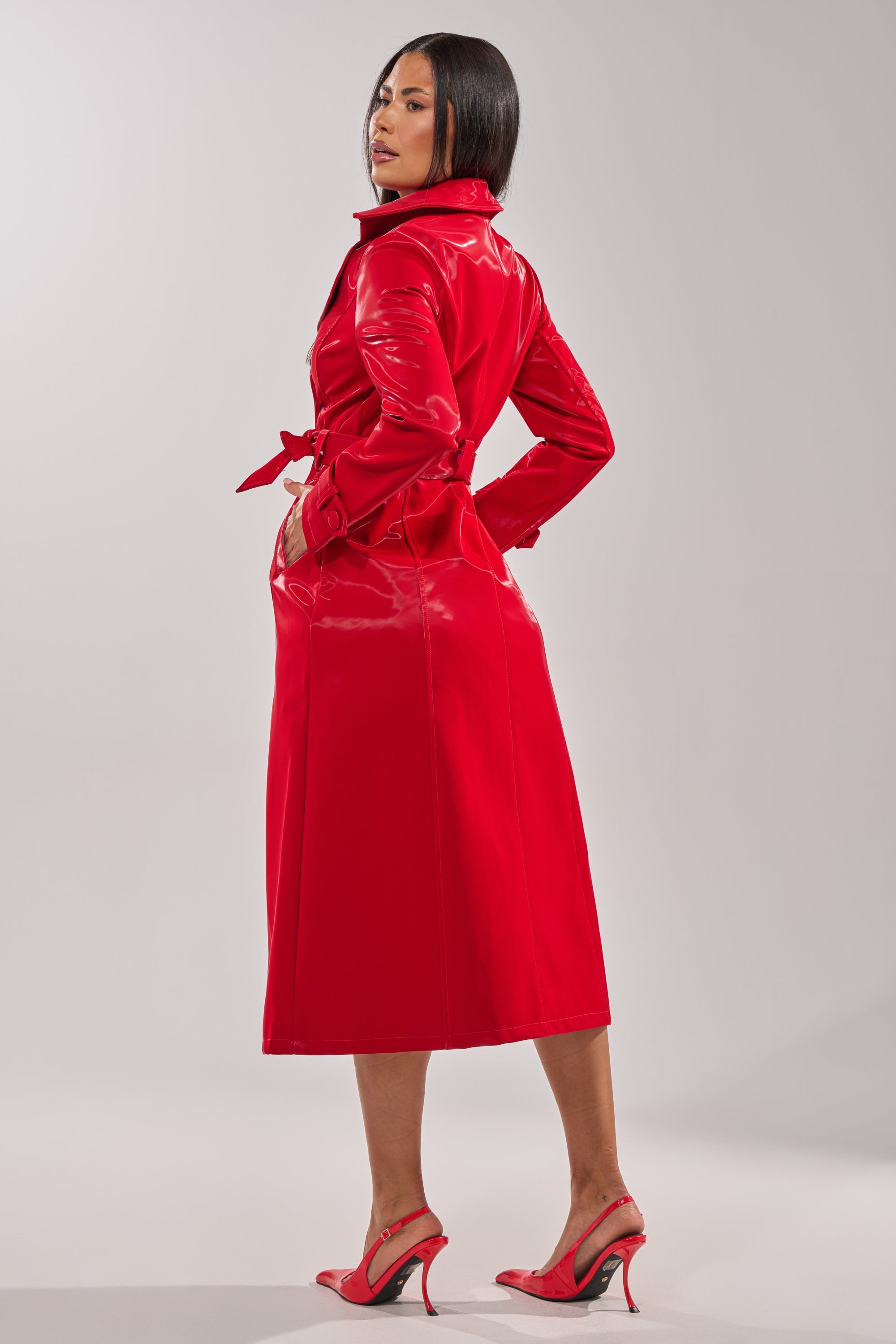 DOZEN ROSES LIQUID VELVET TRENCH