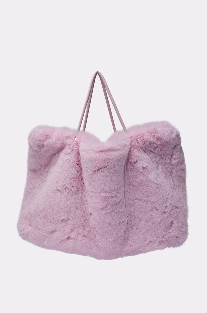 BB GURLLLL FAUX FUR TOTE