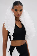FASHION ICON RUFFLE BANDAGE BLOUSE