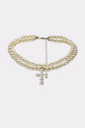PEARL DREAMING CROSS CHOKER