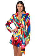 ALWAYS RIGHT BELTED MINI DRESS
