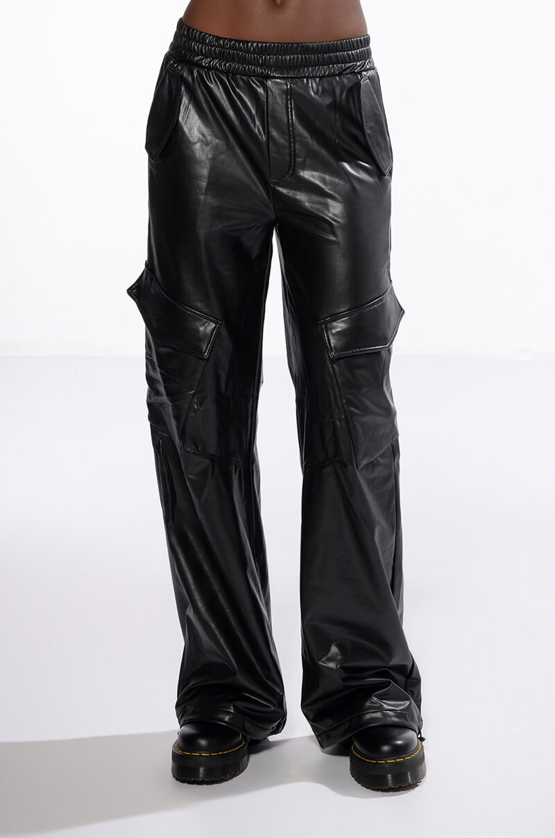 ALWAYS WINNING FAUX LEATHER JOGGER