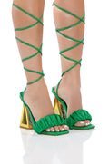 AZALEA WANG AMIE CHUNKY SANDAL IN GREEN