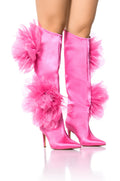 AZALEA WANG BLOSSOMED PINK FLOWER DETAIL BOOT