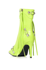 AZALEA WANG BROOKLYN GREEN BOOTIE