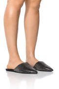 AZALEA WANG COLBY BLACK POINTED TOE FLAT