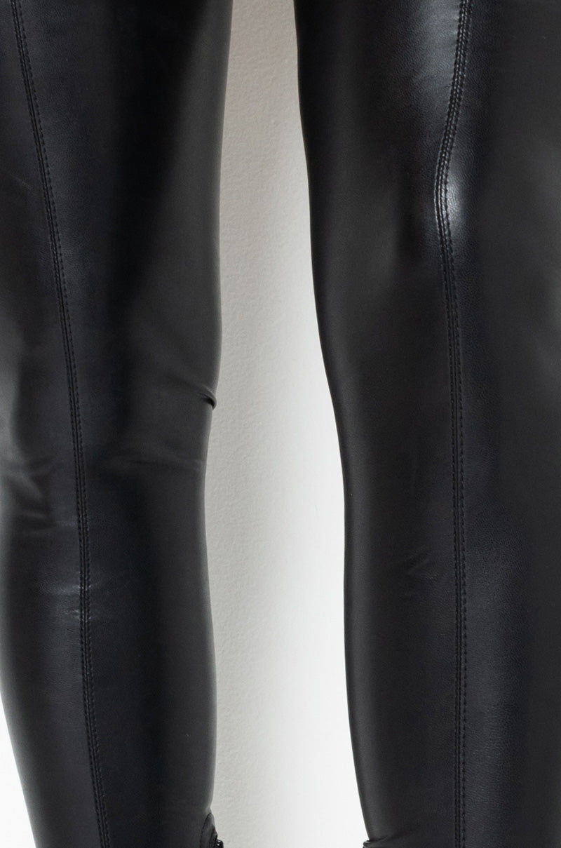 AZALEA WANG FIRST TO SAY GOODBYE FITTED THIGH HIGH STILETTO BOOT