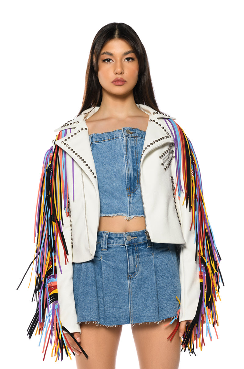 FREE RIDER FRINGE MOTO JACKET
