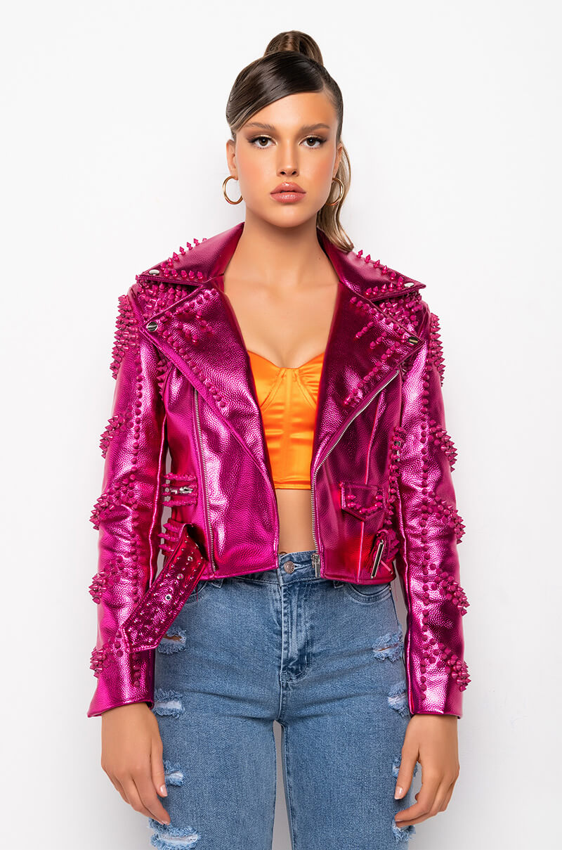 FUTURE NOSTALGIA PINK METALLIC MOTO