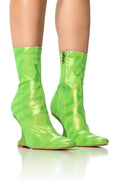 AZALEA WANG GIULETTE LIME NOVELTY HEEL BOOTIE