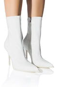 AZALEA WANG ISABELLA PATENT BOOTIE IN WHITE