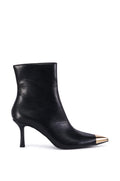 AZALEA WANG JAMESINA BLACK METAL TOE BOOTIE