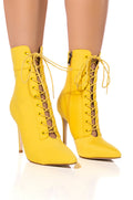 AZALEA WANG LIGHT ME UP STILETTO BOOTIE IN YELLOW
