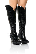 AZALEA WANG LONDON WESTERN BOOT IN BLACK