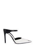 AZALEA WANG MERRYWEATHER WHITE PUMP WITH SILVER TOE CAP
