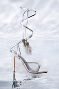 AZALEA WANG MISSY STILETTO METALLIC SANDAL IN SILVER