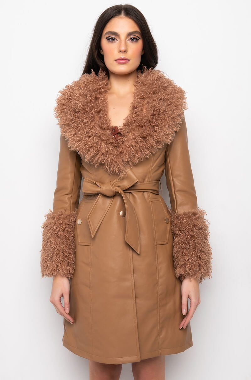 MOHAIR CAMEL TRENCH