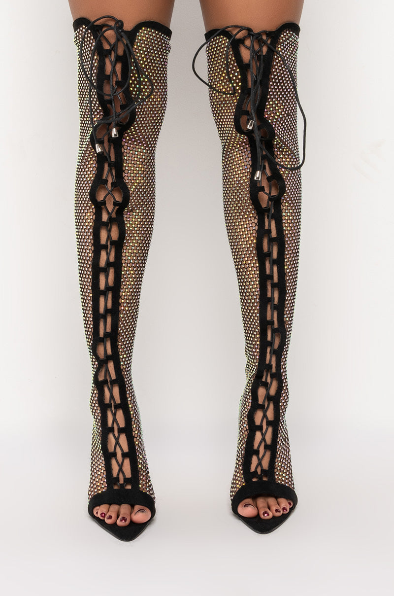 AZALEA WANG NIGHTS LIKE THIS STILETTO BOOT IN BLACK