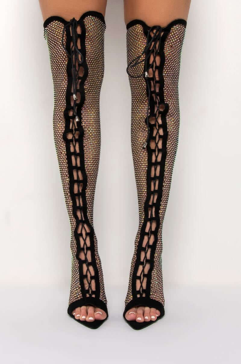 AZALEA WANG NIGHTS LIKE THIS STILETTO BOOT IN BLACK