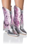 AZALEA WANG BRIA FOLD OVER BOOT IN METALLIC
