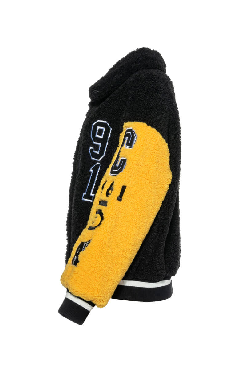 SOLO BEAR TEDDY VARSITY JACKET