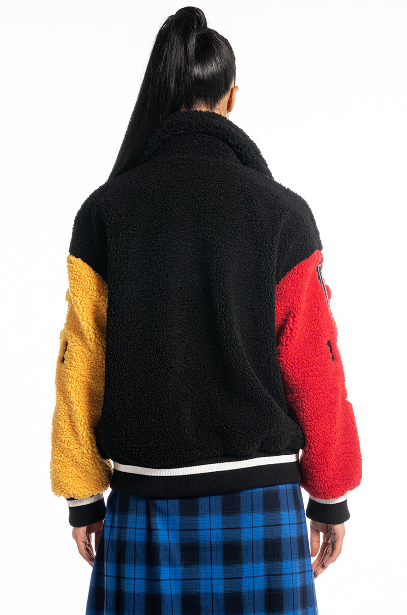 SOLO BEAR TEDDY VARSITY JACKET
