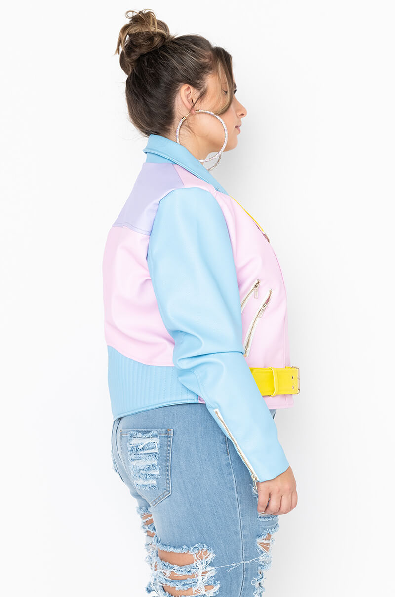 PASTEL DREAMS MOTO JACKET