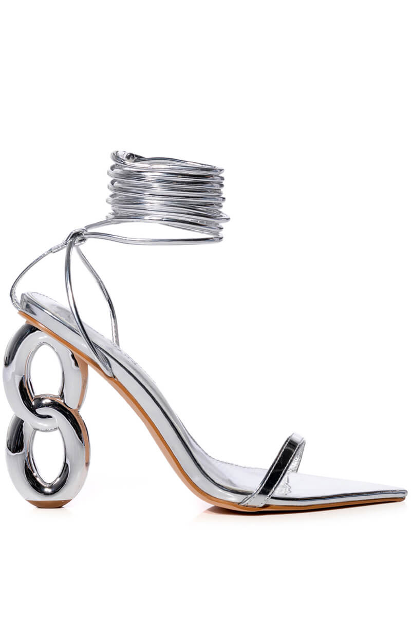 AZALEA WANG SHAWNA SILVER SANDAL