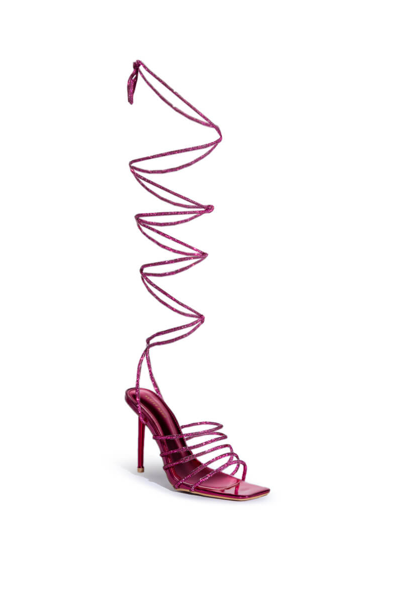 AZALEA WANG STATION TIE UP SANDAL IN FUCHSIA