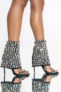 AZALEA WANG STOP THE SHOW STILETTO SANDAL IN BLACK