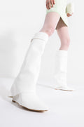 AZALEA WANG STUCK ON YOU WEDGE BOOT IN WHITE