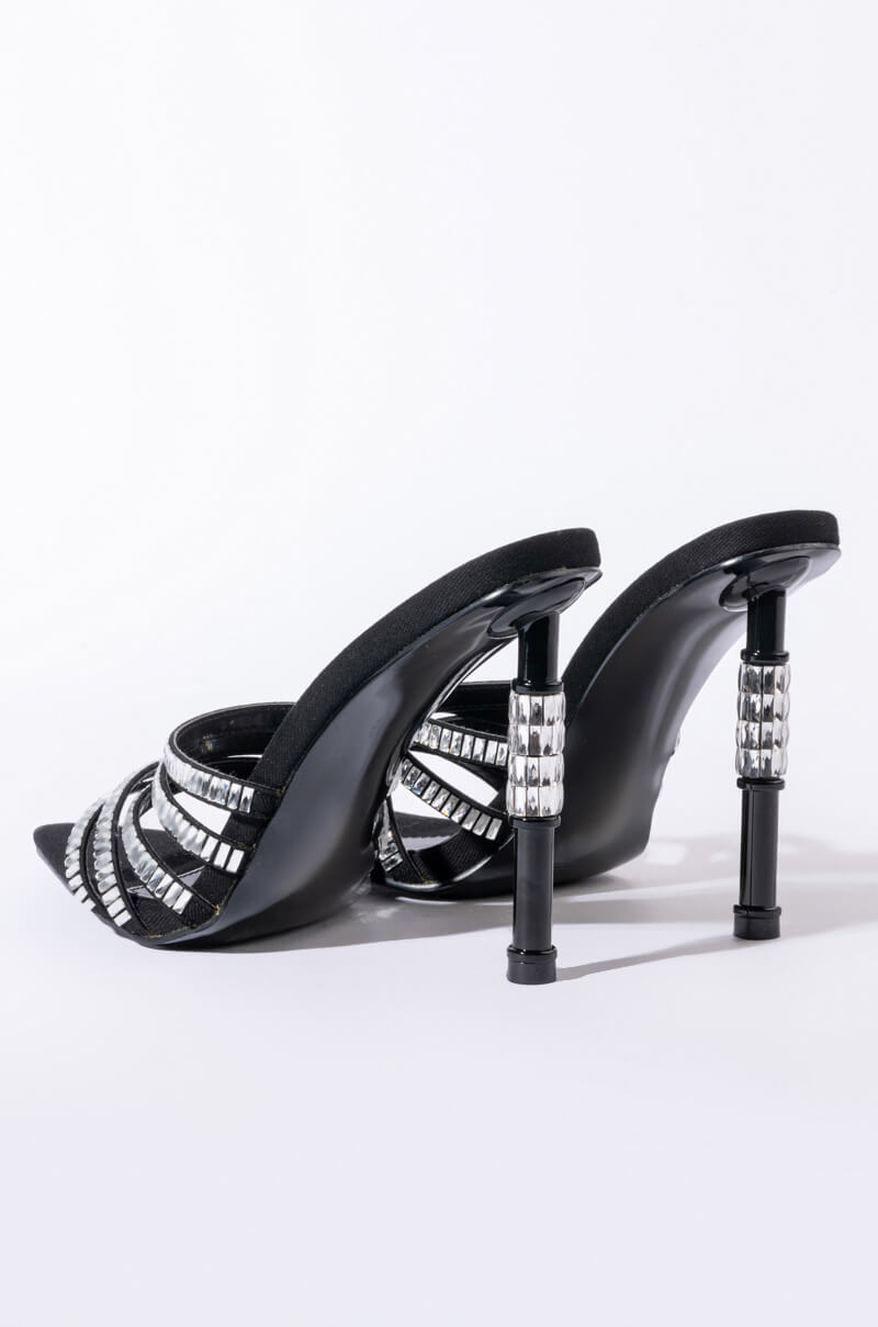 AZALEA WANG TAKE IT BACK STILETTO SANDAL IN BLACK