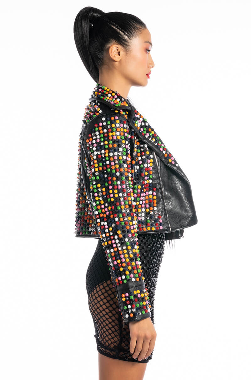 TASTE THE RAINBOW MOTO JACKET