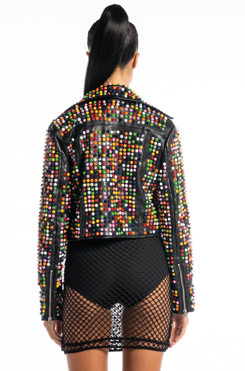TASTE THE RAINBOW MOTO JACKET