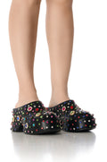 AZALEA WANG THURLOW BLACK EMBELLISHED CLOG
