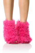 AZALEA WANG TUTU TULLE STILETTO BOOTIE IN FUCHSIA