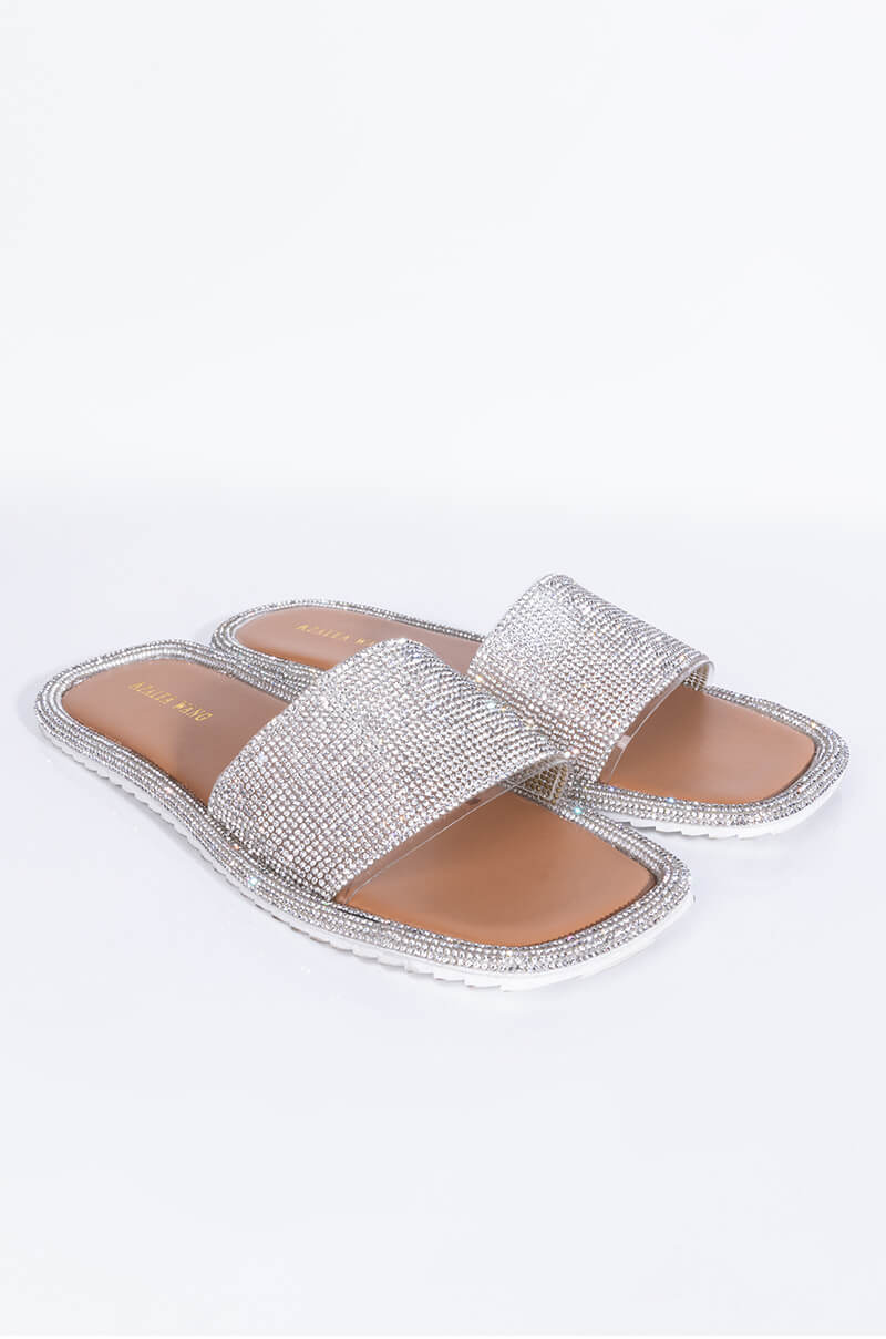 AZALEA WANG WAKE ME WHEN IT'S ALL OVER FLAT SANDAL IN NUDE