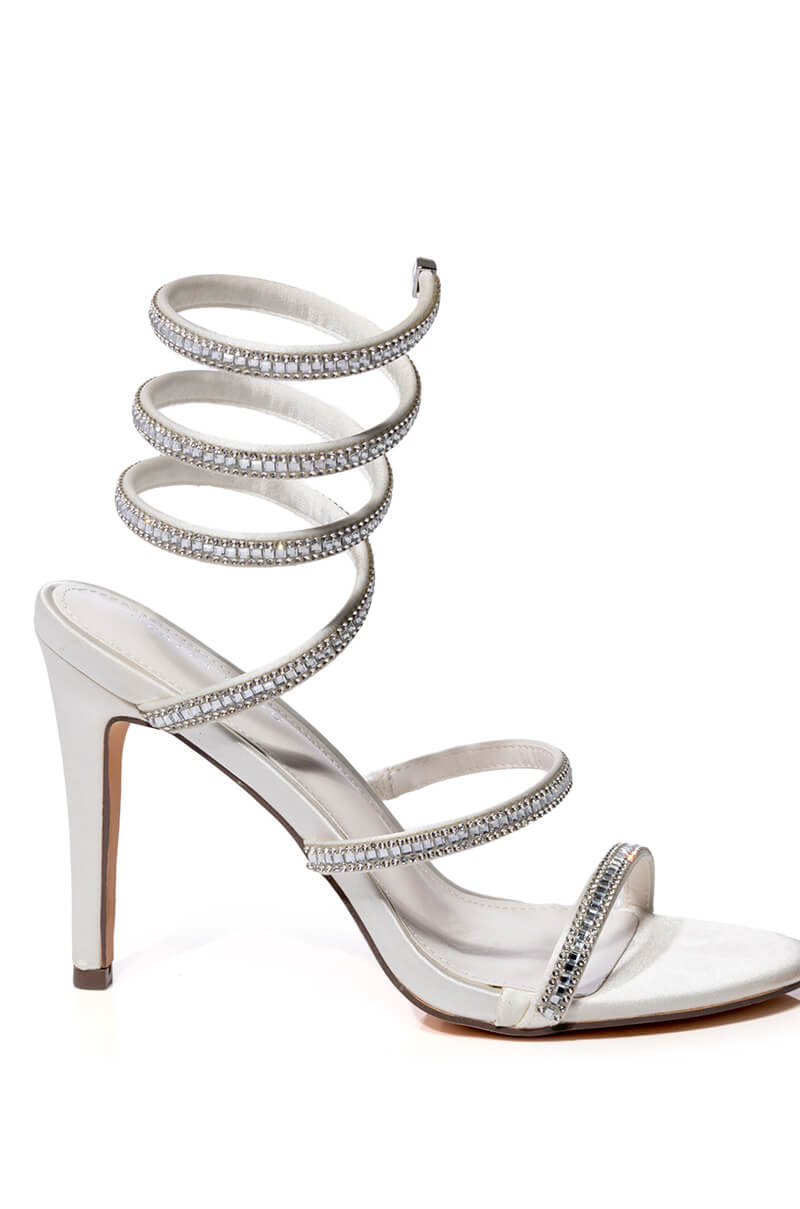 AZALEA WANG WRENLEY STILETTO SANDAL IN WHITE