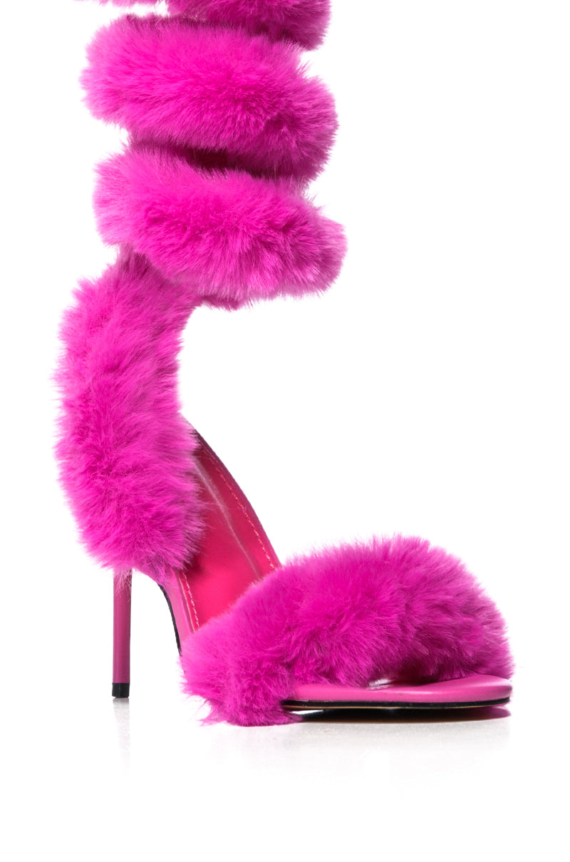 AZALEA WANG YASEEN FUR WRAP UP SANDAL