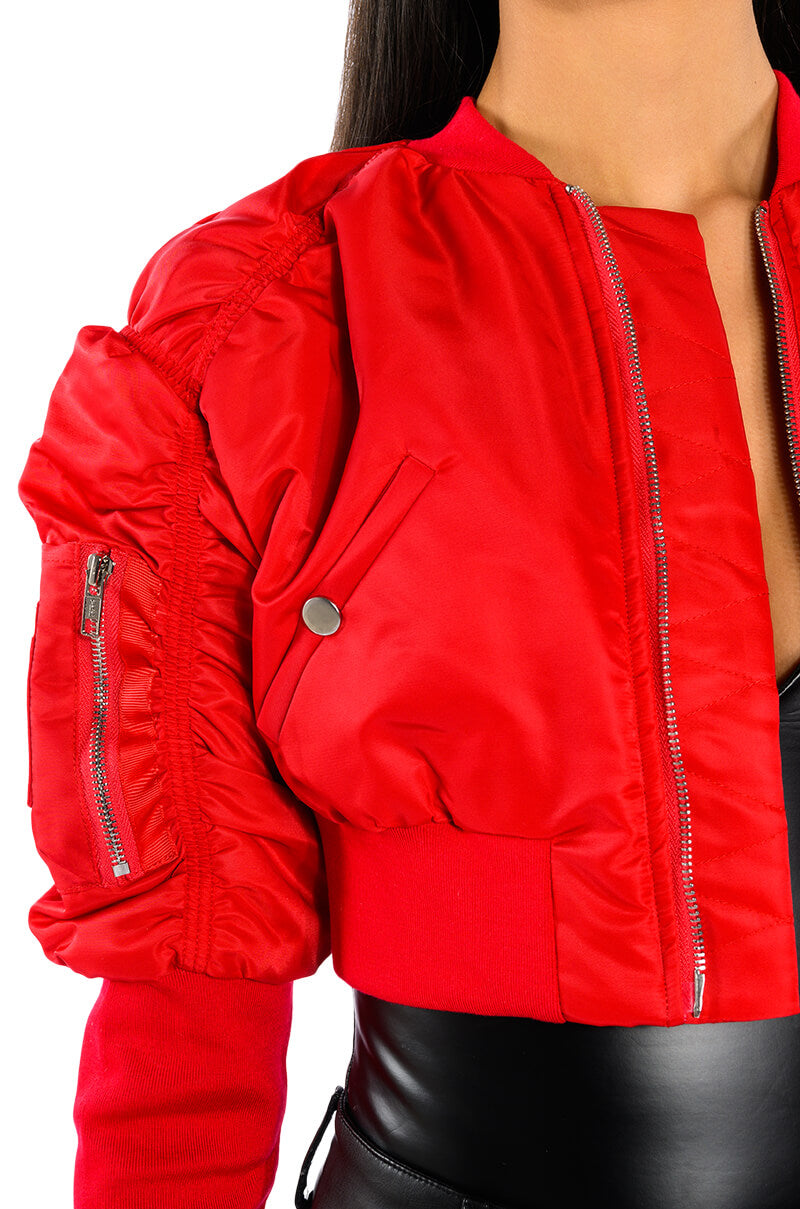 BABBS SKINNY ARM BOMBER JACKET