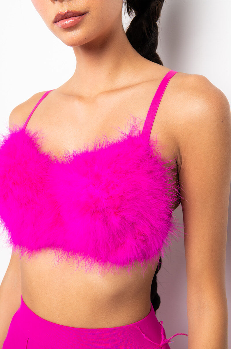BABY PLEASE FEATHERS BRALETTE