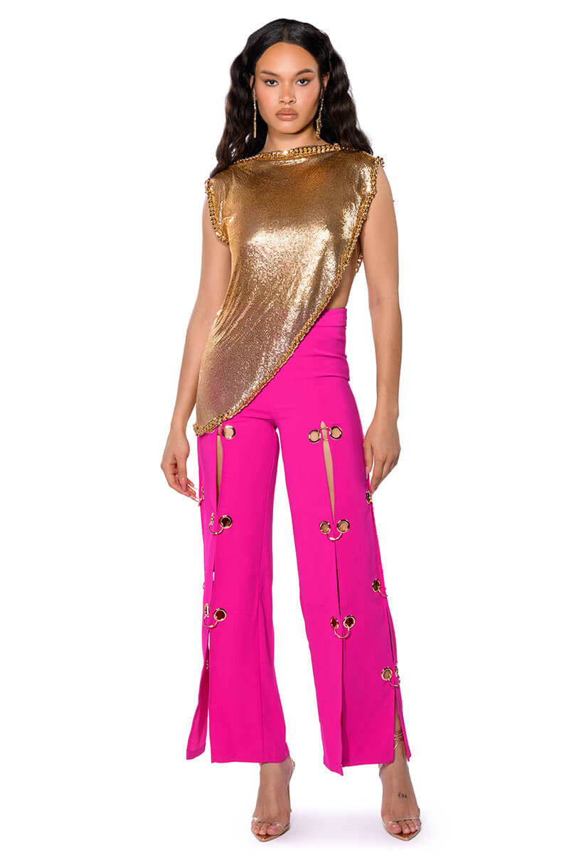 BASH METALLIC PU BOOTY SHORT