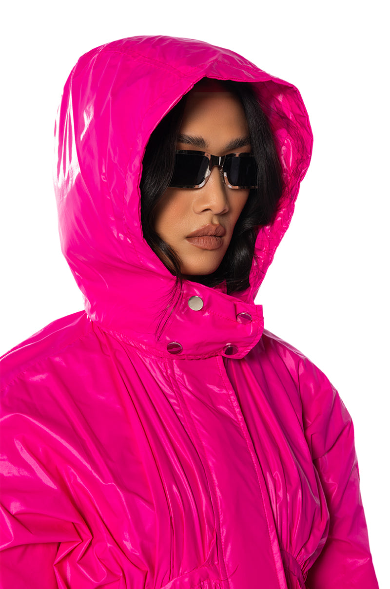 BEETROOT SWISHY LUXE TRENCH