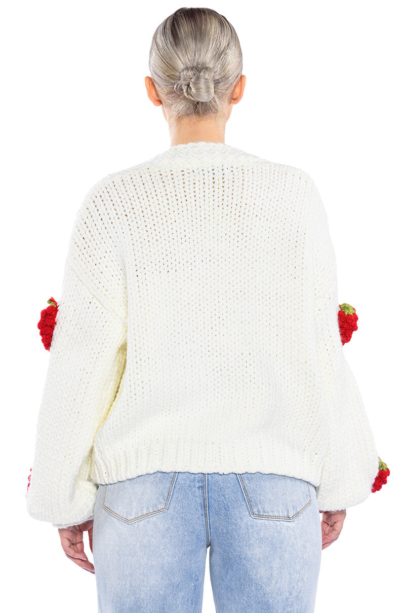 BERRIES BUTTON CARDIGAN