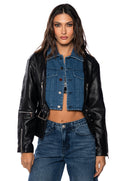BEST OF BOTH WORLDS DENIM MOTO JACKET