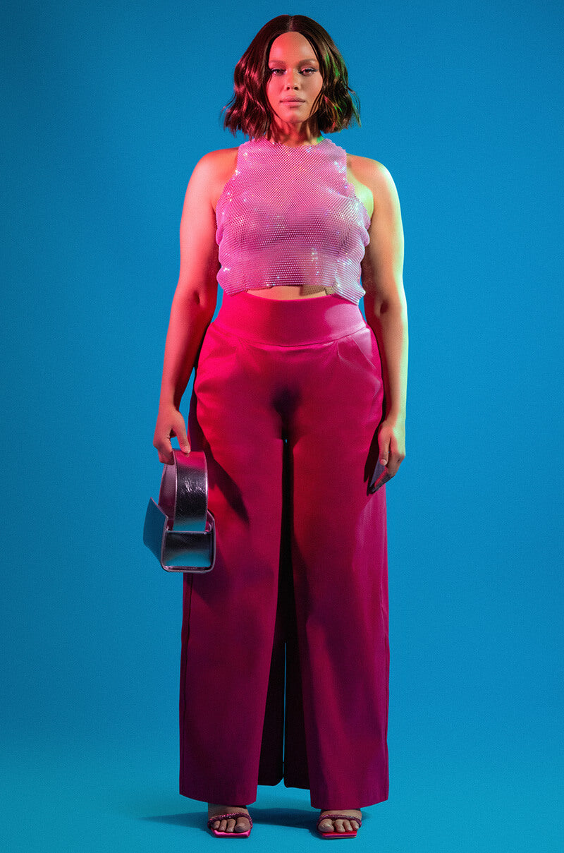 BIG BOOTY HIGH WAIST WIDE LEG TROUSER
