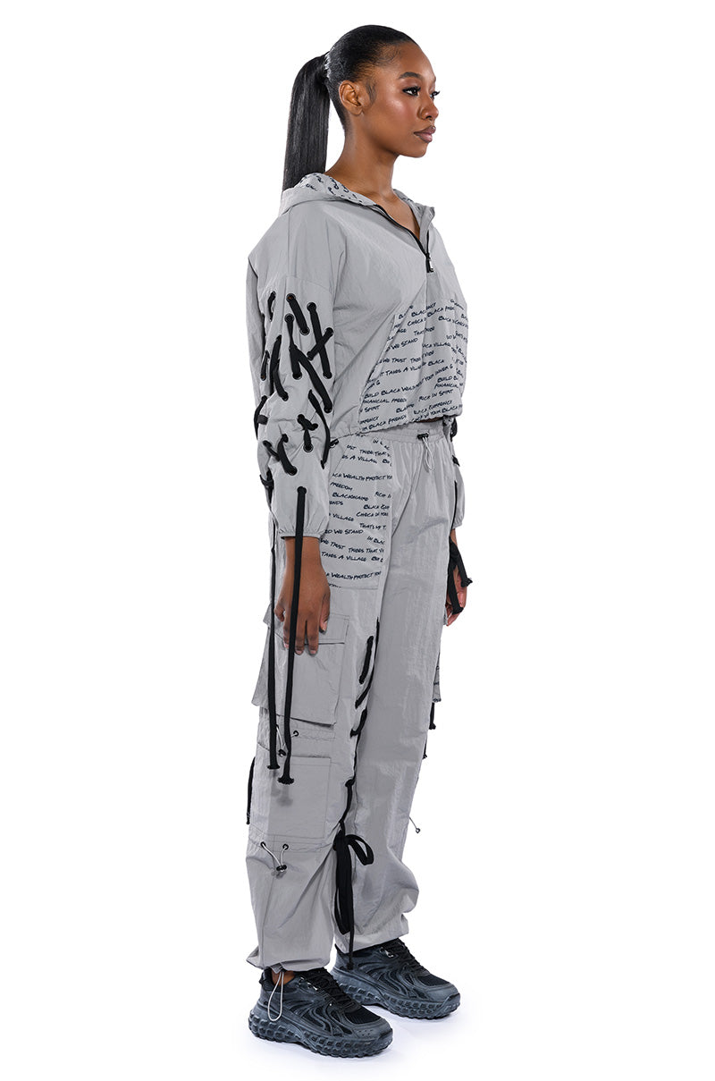 BLACK VILLAGE FOUNDATION LOGO LACE DETAIL SWEATSHIRT